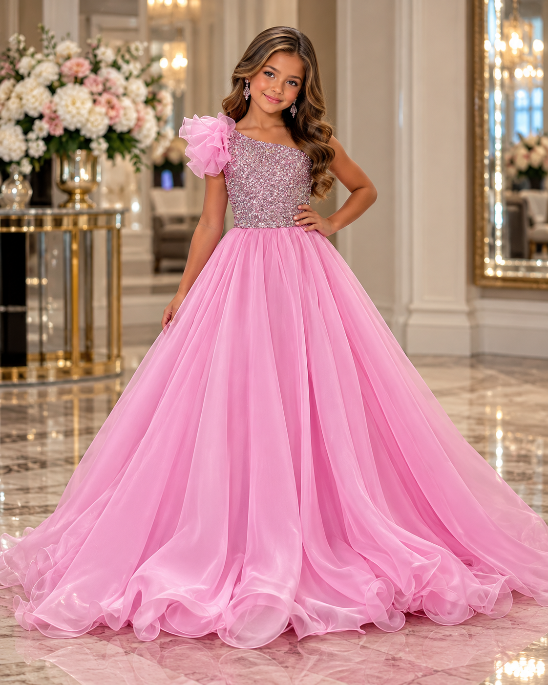 Blushing Glitz Gown