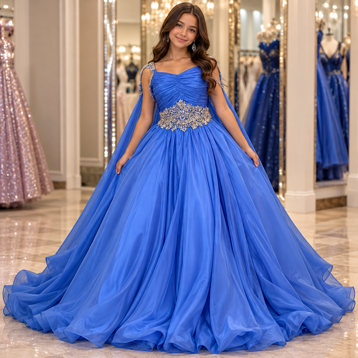 Royal Sapphire Glitz Gown